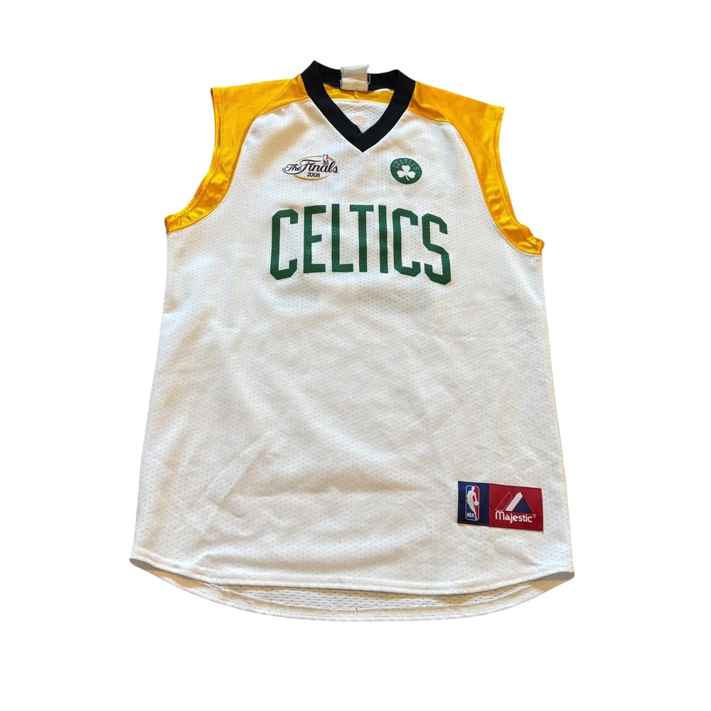 Majestic Boston Celtics Paul Pierce 34 2008 NBA Finals Jersey Mens White S